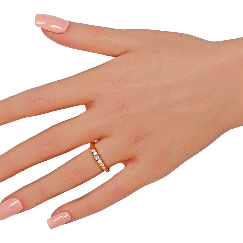 
                      
                        Vintage Five Stone Wedding Ring in Gold fromm 1888
                      
                    