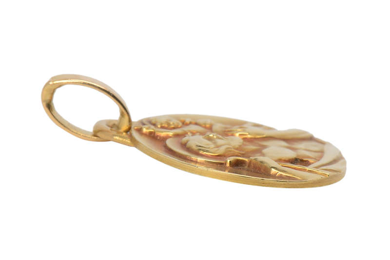 St. Christopher & Jesus Religious French Pendant