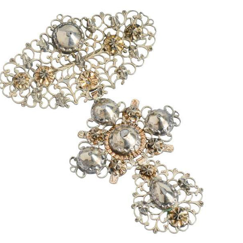 Georgian French Normandy Gold Diamond Pendant