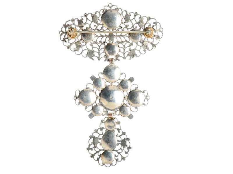Georgian French Normandy Gold Diamond Pendant