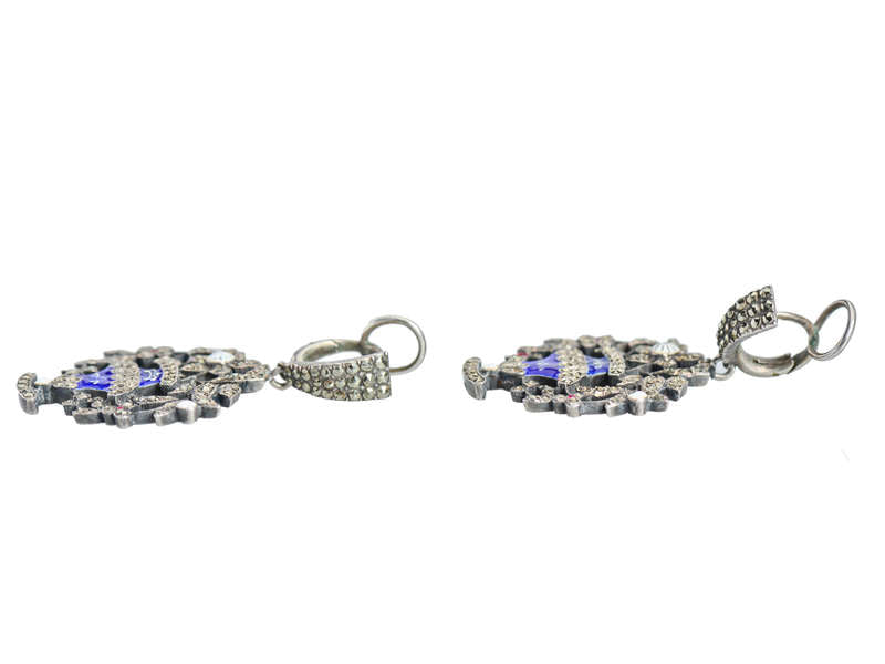 Georgian Giardinetti Flower Basket Earrings c. 1760