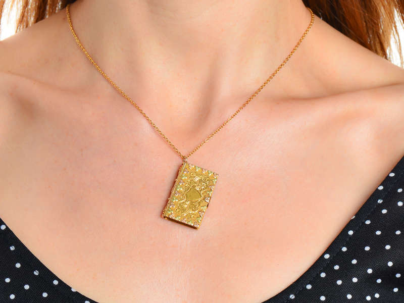 The Book of Life - Georgian Locket Pendant in Gold