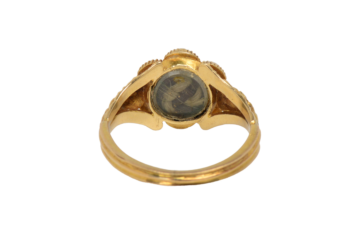 Georgian Antique Pearl Ruby Locket Ring