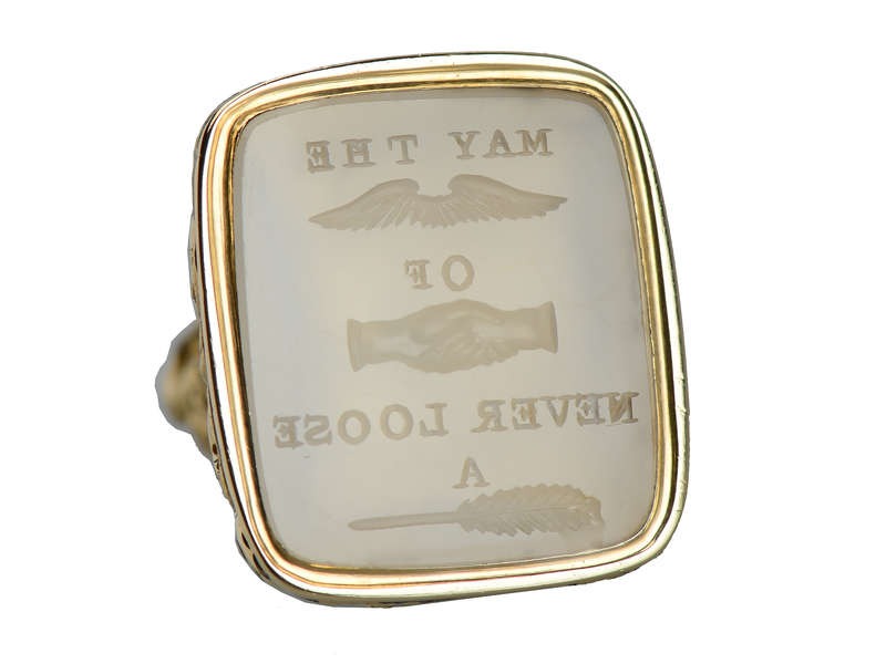 Georgian Gold Rebus Seal Fob of Love Friendship