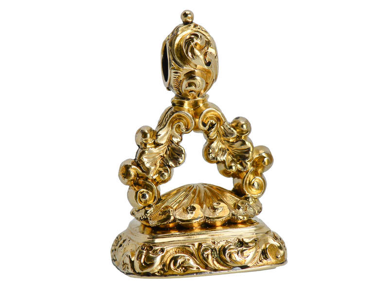 Georgian Gold Rebus Seal Fob of Love Friendship