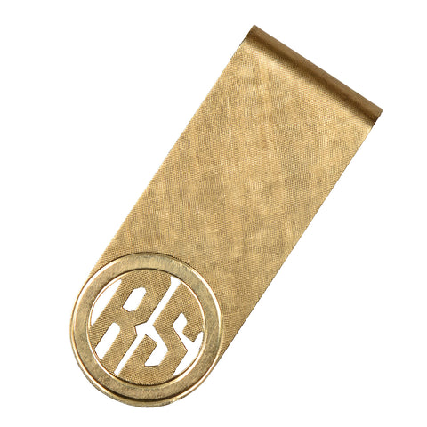 Gold Money Credit Card Clip with Monogram