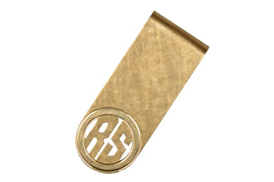 Gold Money Credit Card Clip with Monogram