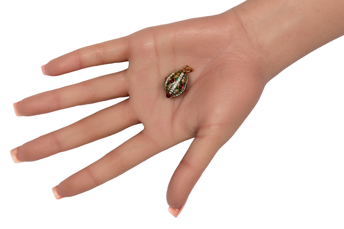 Vintage Neoclassical Enamel Egg Motif Charm