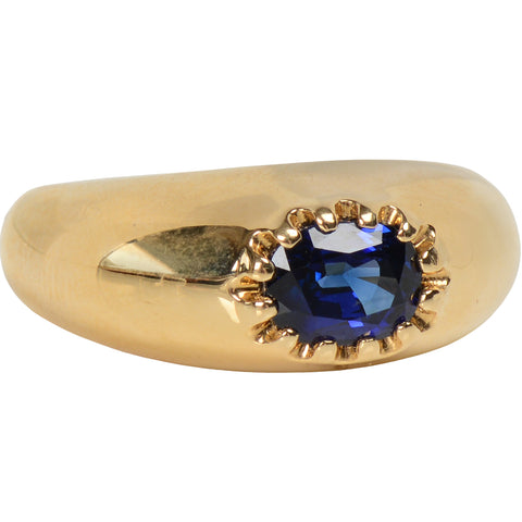 Roundabout - Natural Sapphire Gypsy Set Ring