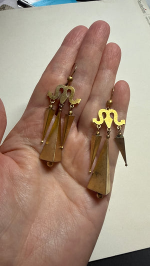 Pinchbeck Three Drop Earrings
