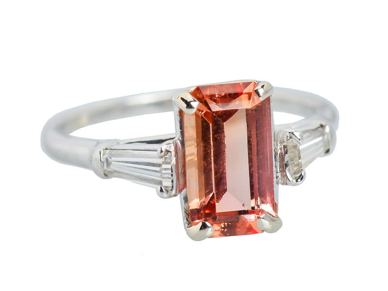 Imperial Topaz Diamond Vintage Ring