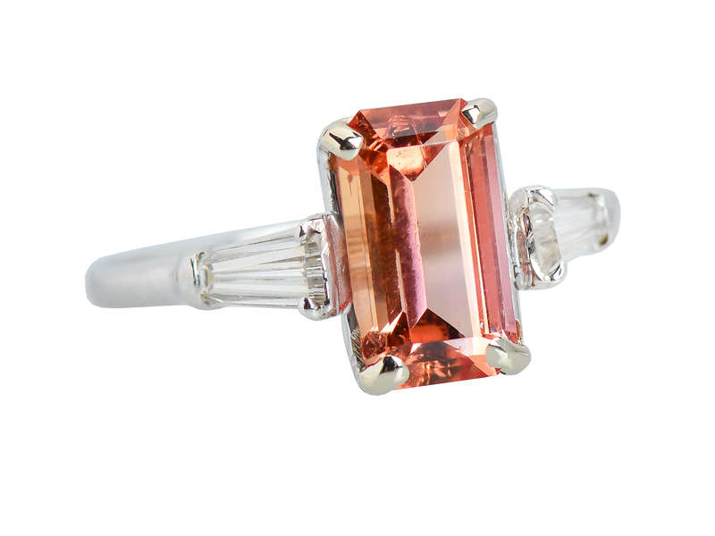 Imperial Topaz Diamond Vintage Ring