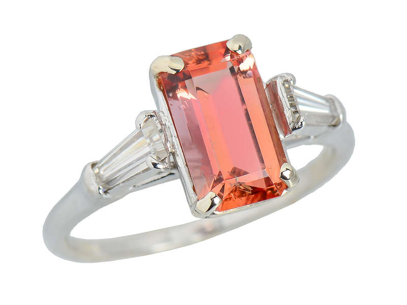 Imperial Topaz Diamond Vintage Ring