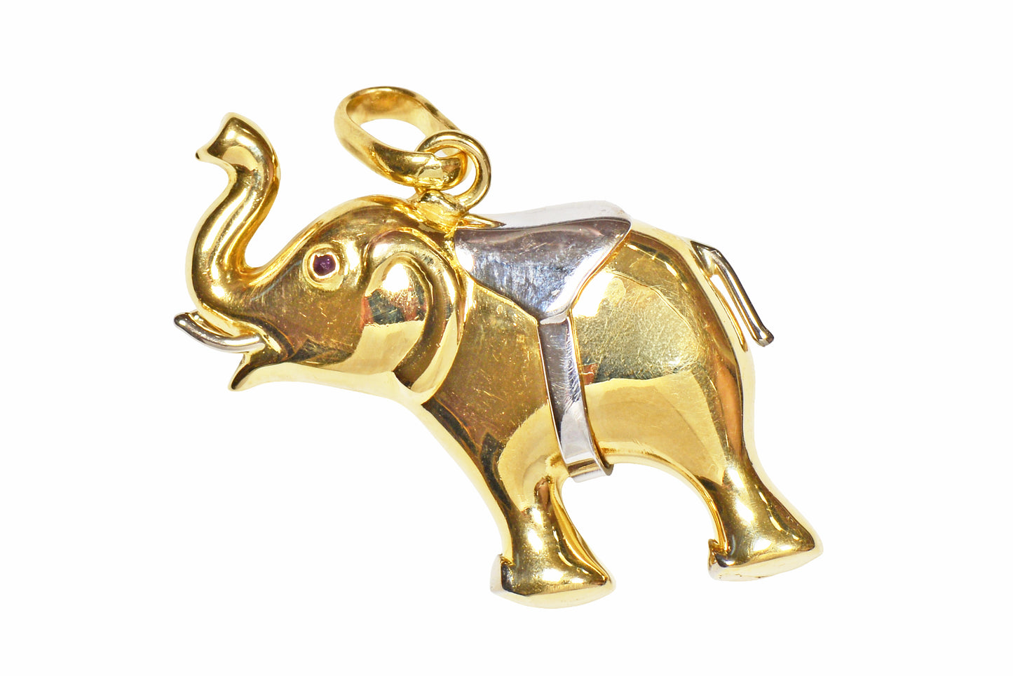Lucky Elephant 18k Gold Italian Pendant