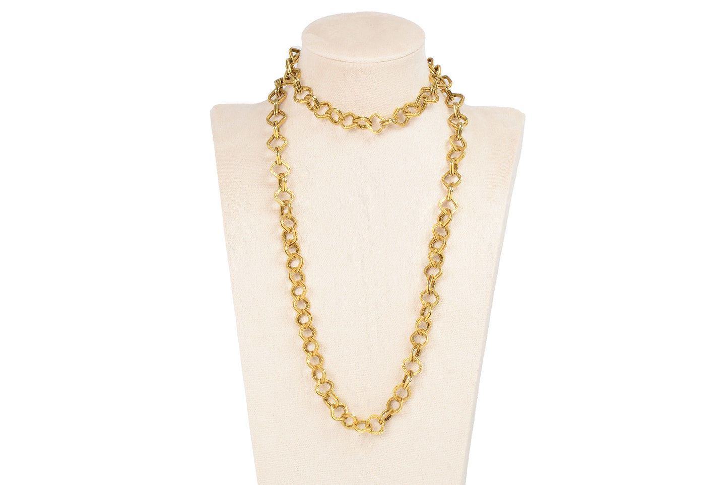 MCM Italian Weighty 14k Gold Textured Chain