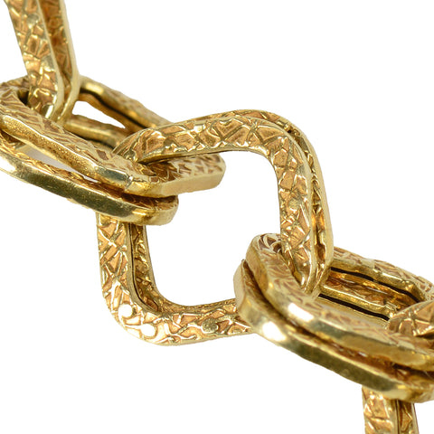 MCM Italian Weighty 14k Gold Textured Chain