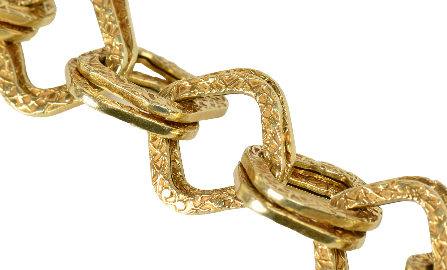 MCM Italian Weighty 14k Gold Textured Chain