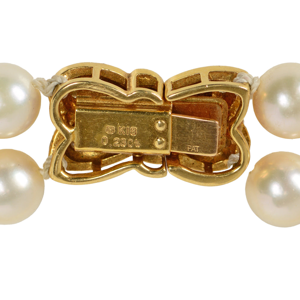 
                      
                        Mikimoto Double Strand of Cultured Akoya Pearls & Diamond Clasp
                      
                    