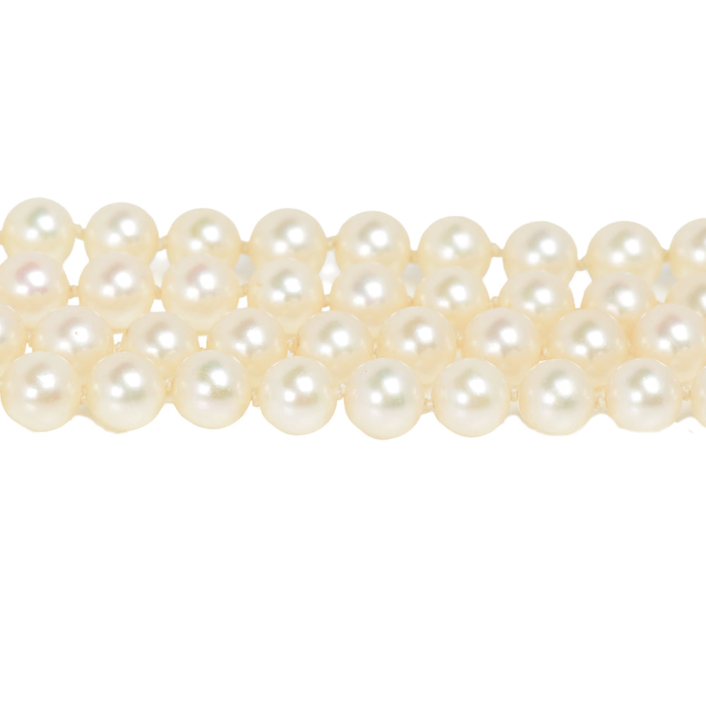
                      
                        Mikimoto Double Strand of Cultured Akoya Pearls & Diamond Clasp
                      
                    