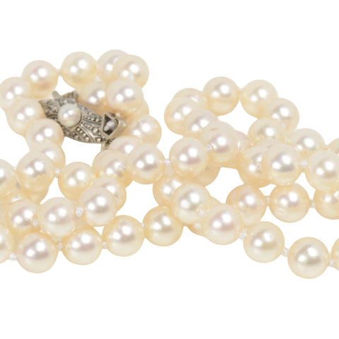 Mikimoto Strand of Cultured Pearls 16.5 Inch