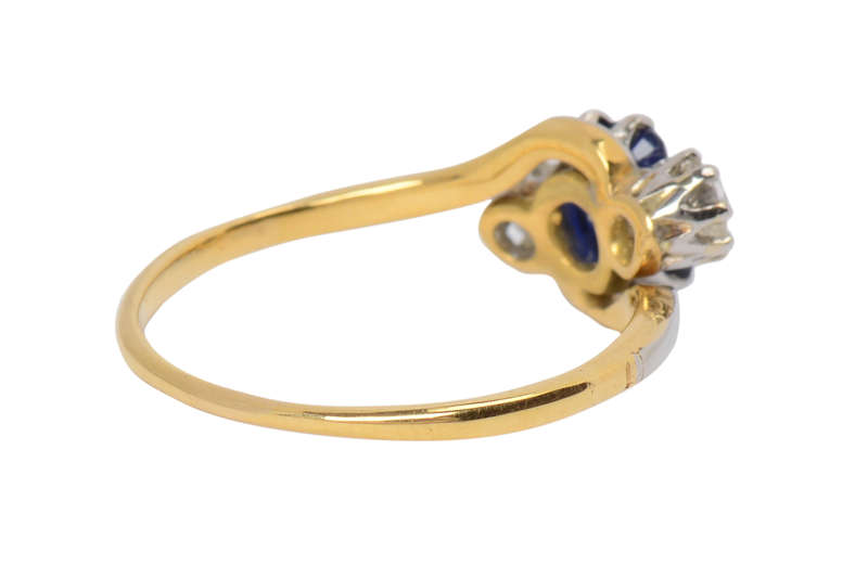 Angular Momentum - Sapphire Diamond Ring