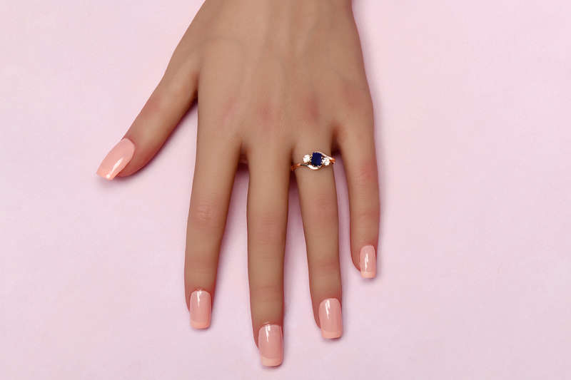 Angular Momentum - Sapphire Diamond Ring