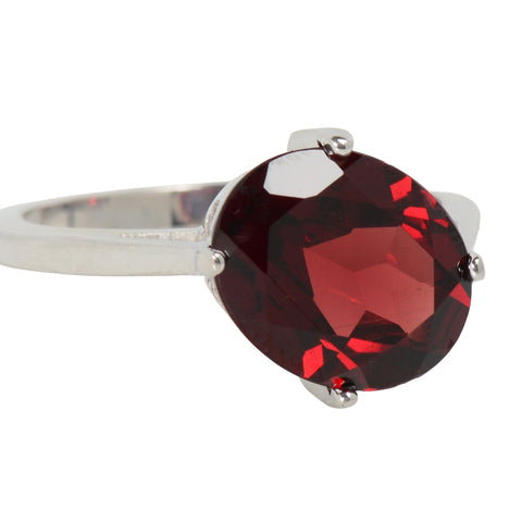 Flames Aglow - Garnet White Gold Ring