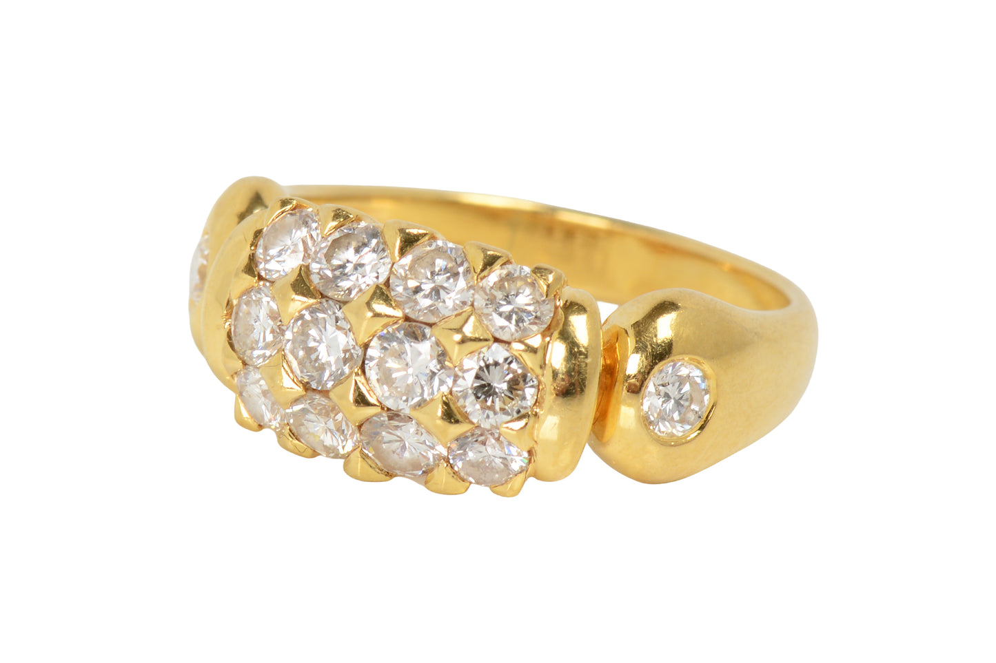 Pavé Set Fine Diamond 18k Vintage Ring