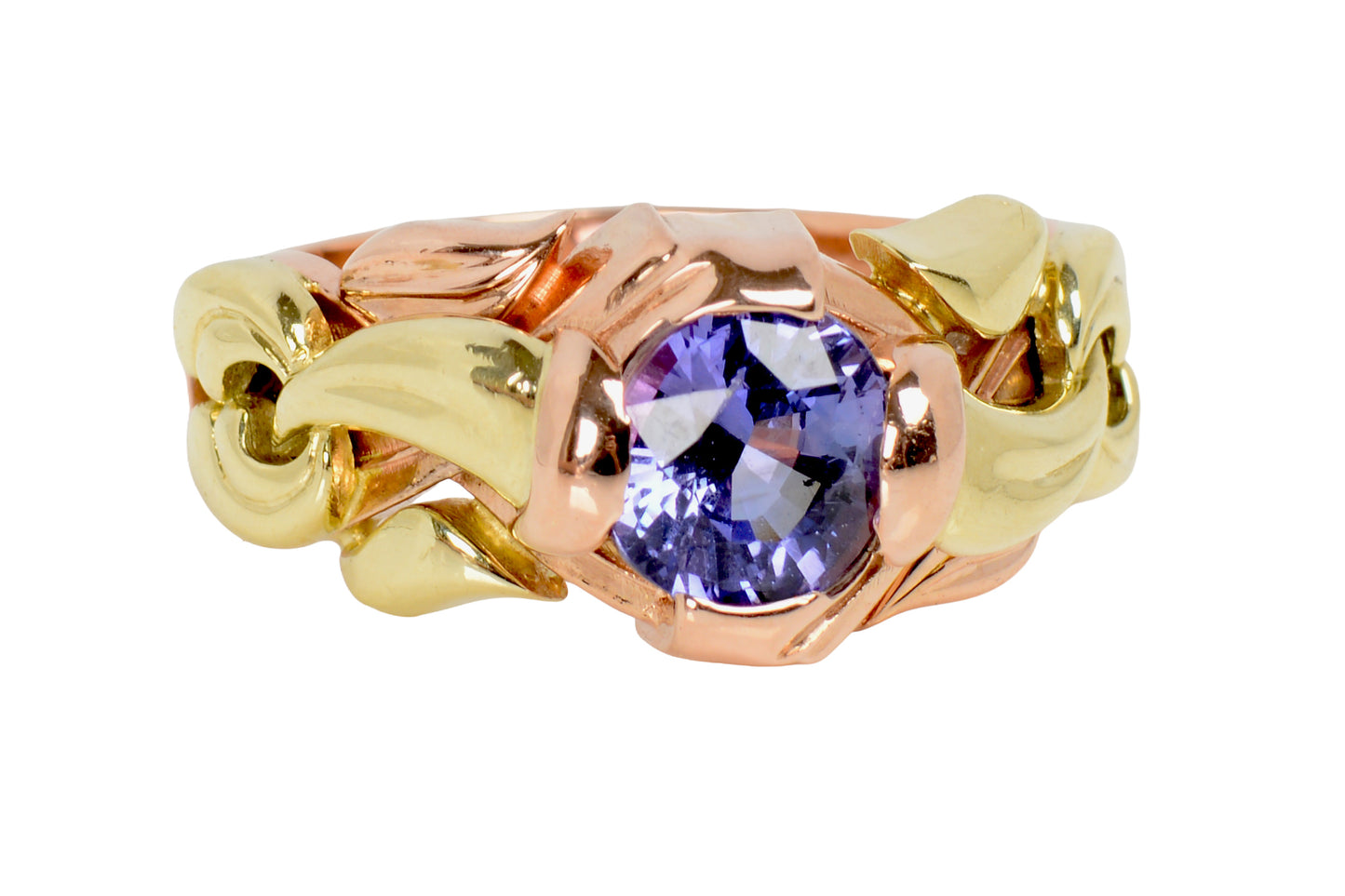 Purple Color Change No Heat Sapphire Ring