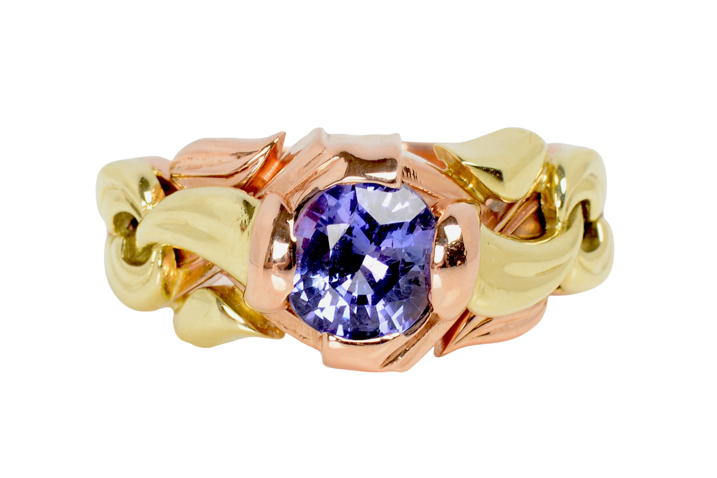 Purple Color Change No Heat Sapphire Ring