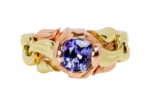 Purple Color Change No Heat Sapphire Ring