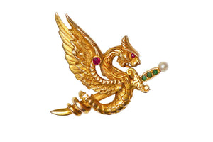 Riker Small Dragon 14k Gold