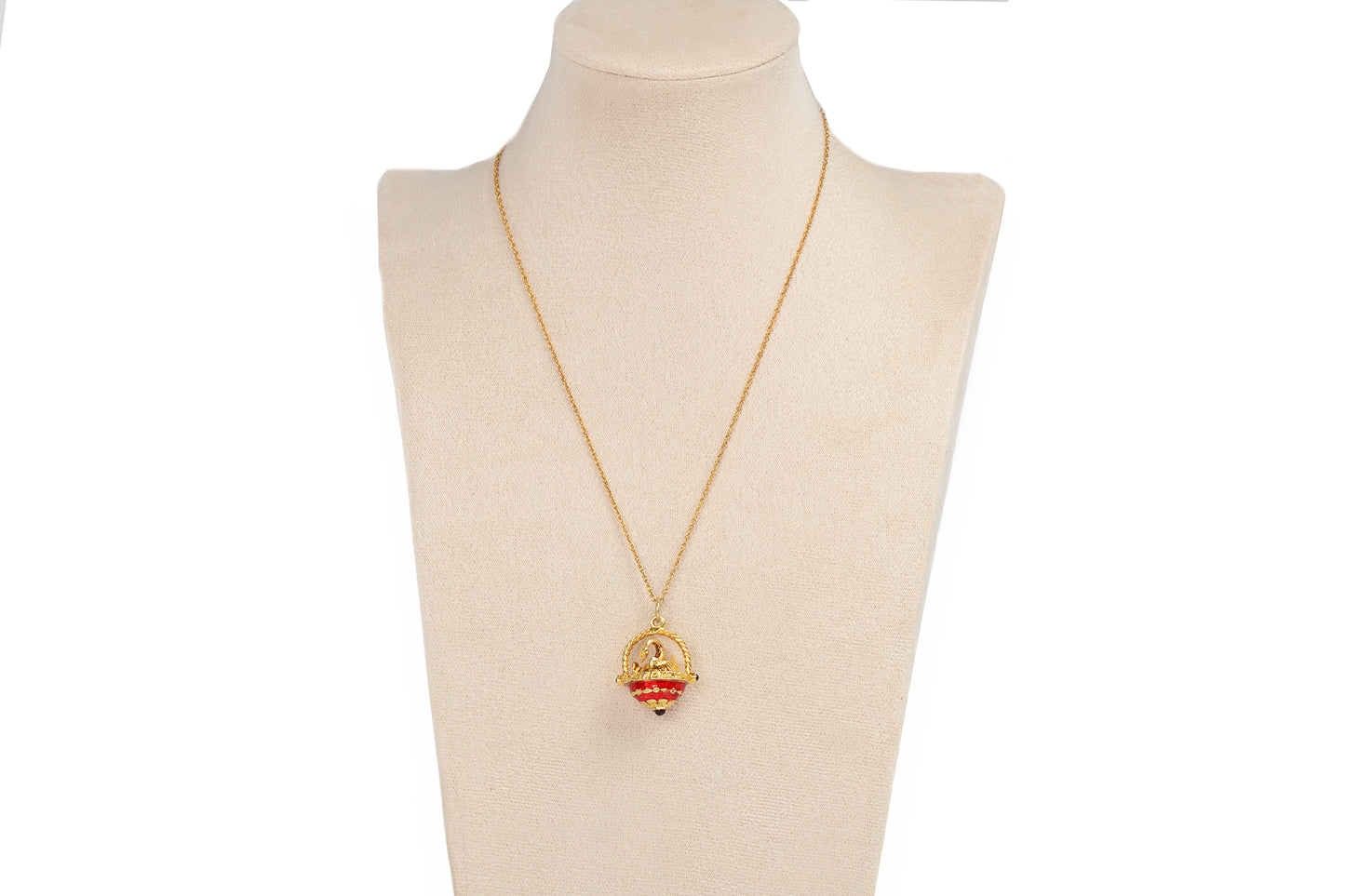 Swan Song - Vermeil Silver Enamel Pendant Charm