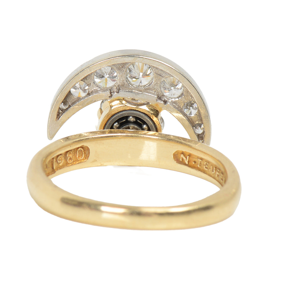 
                      
                        Vintage Teufel Motion Spinner Moon & Star Ring
                      
                    