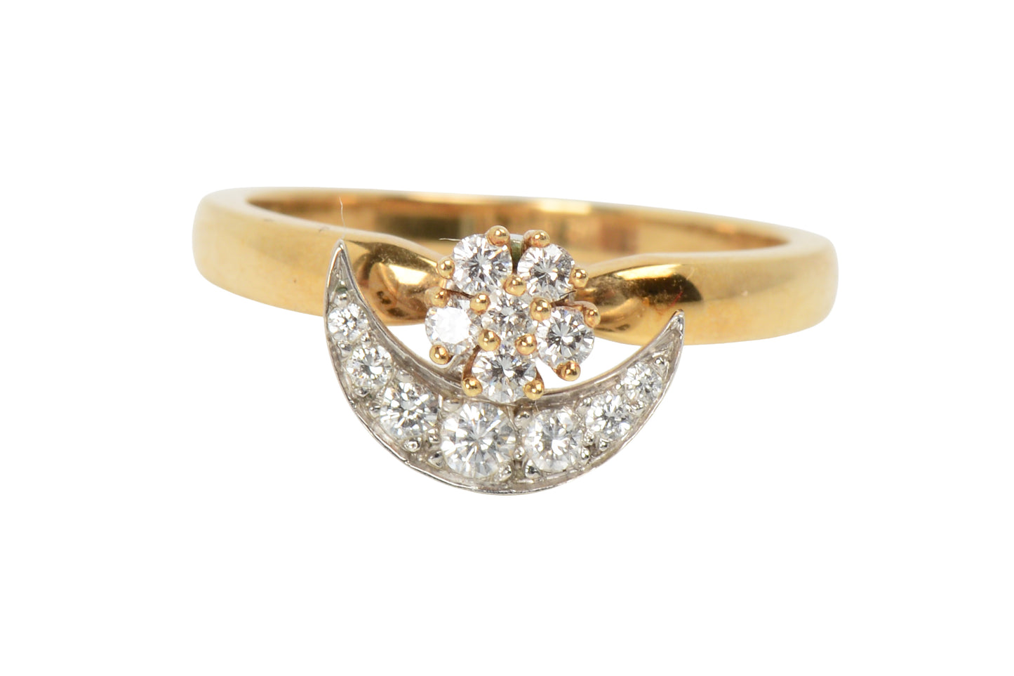 Moon & Star Diamond Teufel Kinetic Motion Ring