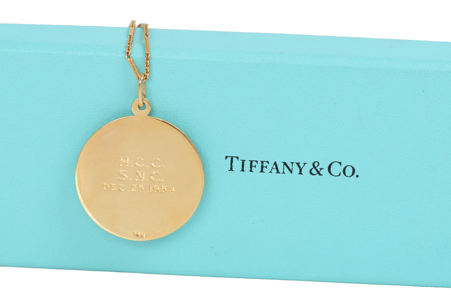 Christmas 1954 Vintage Tiffany & Co. 14k Gold Pendant