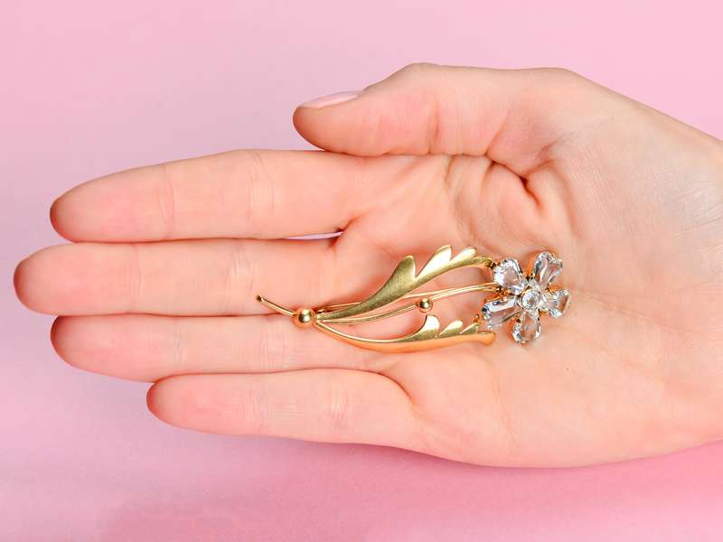 Tiffany & Co. Aquamarine Retro Flower Brooch
