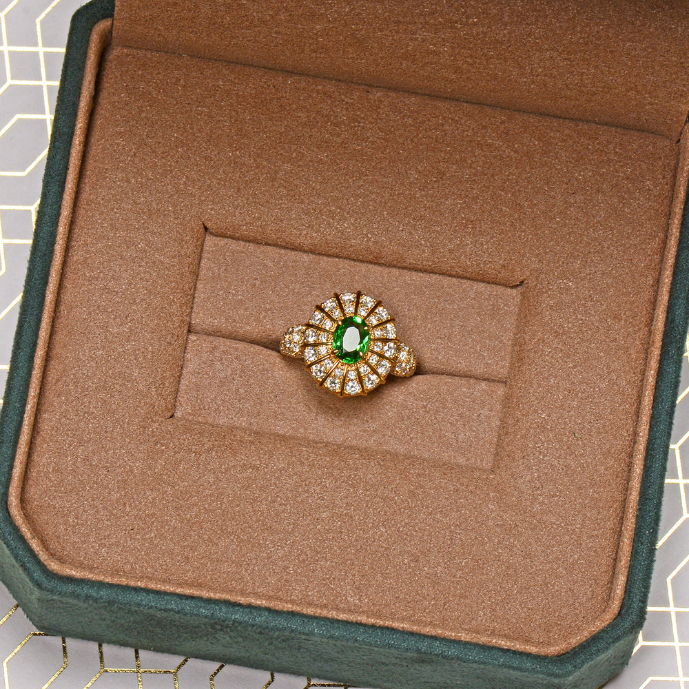 
                      
                        Enthralling Tsavorite Diamond Dinner Ring
                      
                    