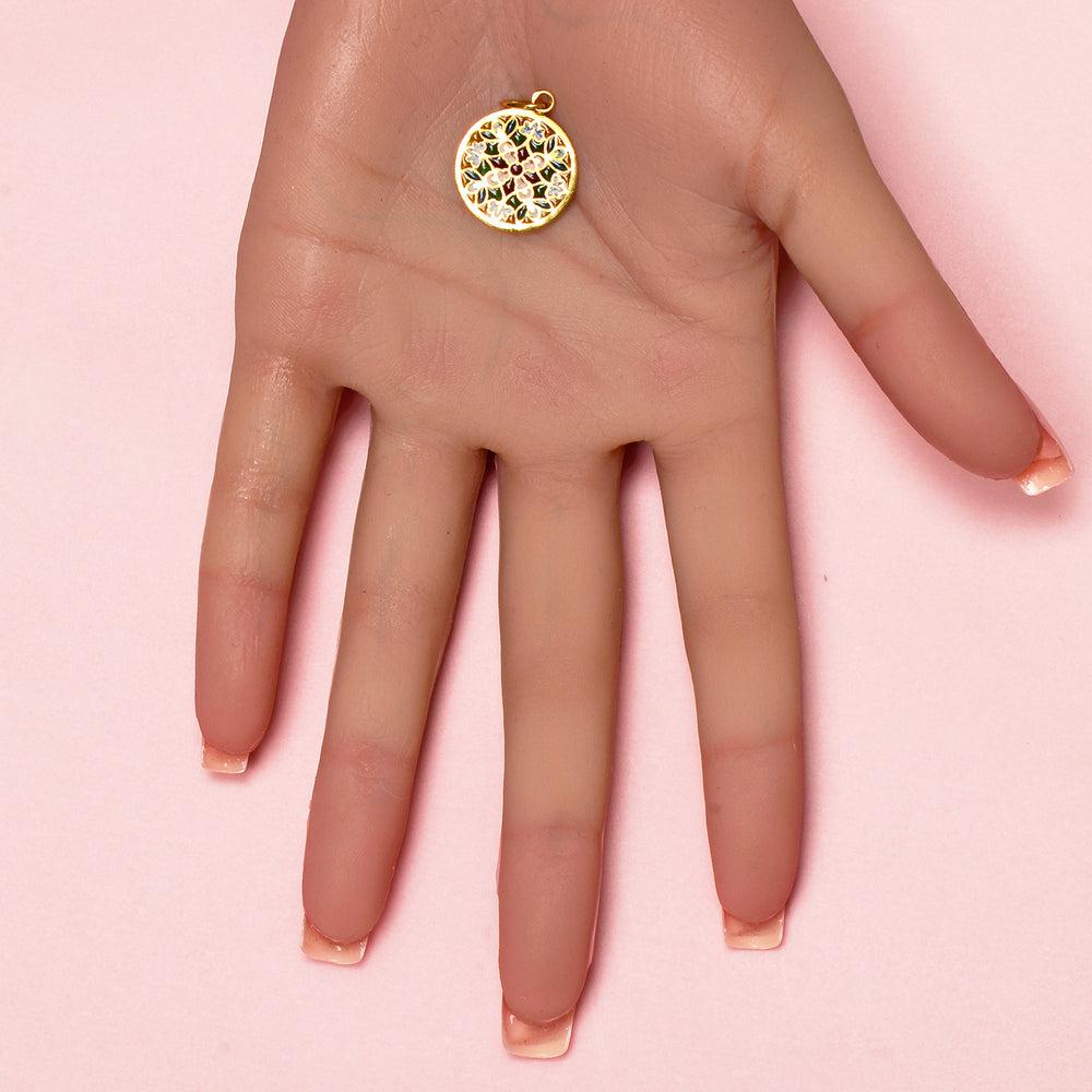 
                      
                        Vintage Plique A Jour Enamel Pendant
                      
                    