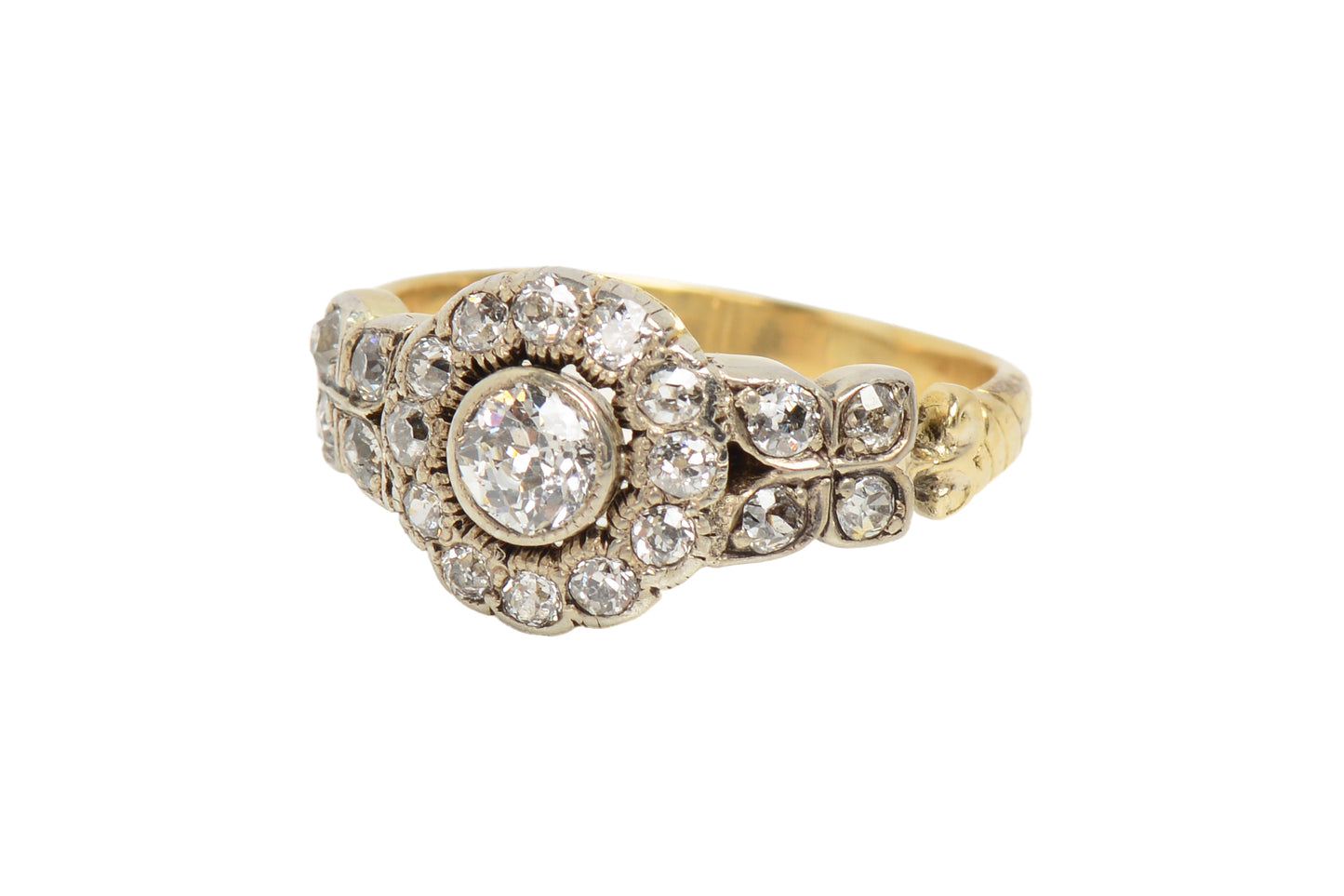 Victorian Diamond Cluster Engagement Wedding Ring