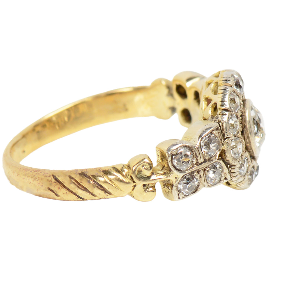 
                      
                        Victorian Diamond Cluster Engagement Wedding Ring
                      
                    