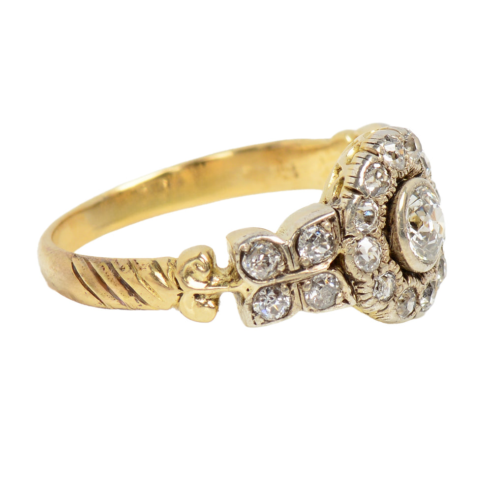 
                      
                        Victorian Diamond Cluster Engagement Wedding Ring
                      
                    