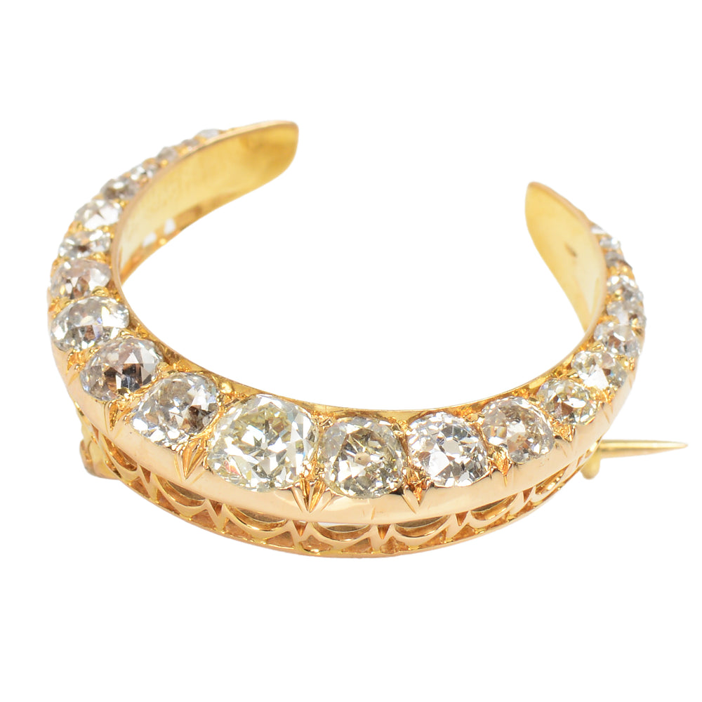 
                      
                        Victorian Diamond Crescent Moon Brooch
                      
                    