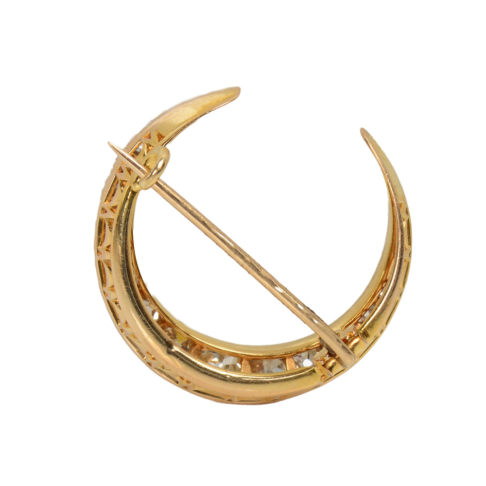 
                      
                        Victorian Diamond Crescent Moon Brooch
                      
                    