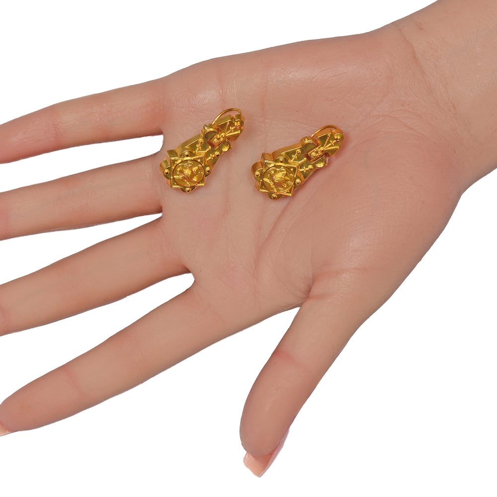 
                      
                        Victorian Gold Bird Motif Earrings
                      
                    