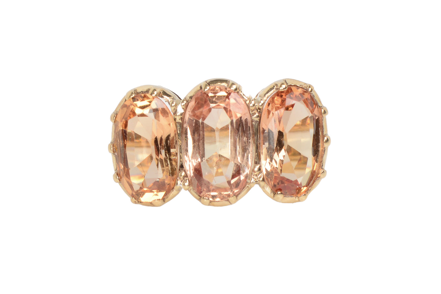 Victorian Precious Topaz Trilogy Ring
