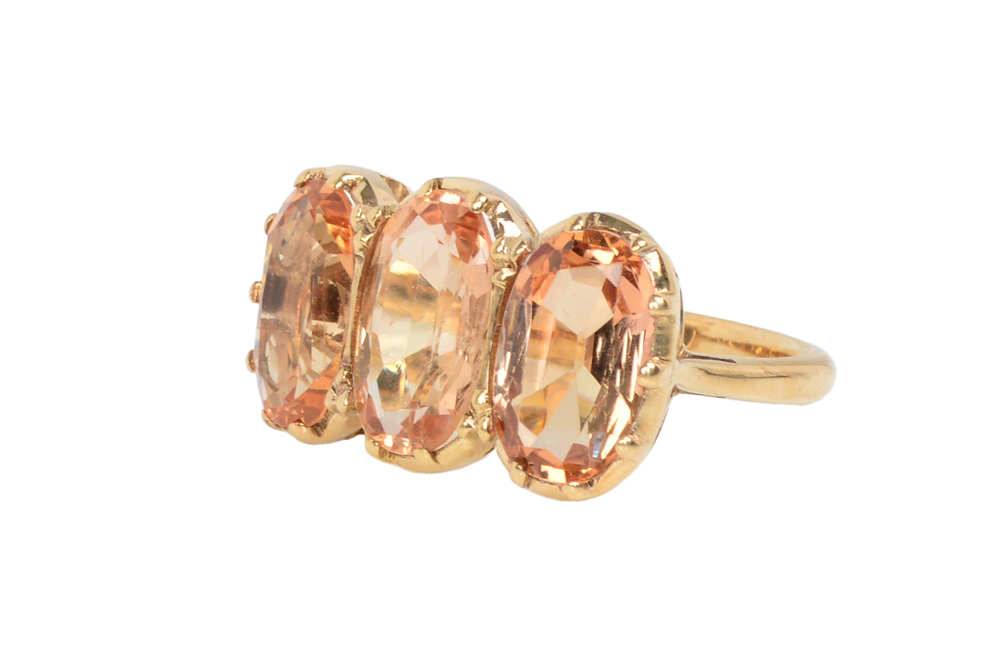 Victorian Precious Topaz Trilogy Ring