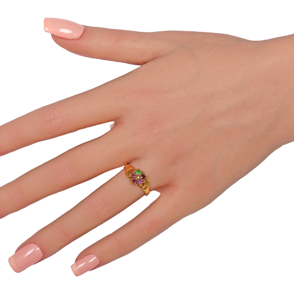 
                      
                        Georgian English Fede Hands Acrostic Regard Ring
                      
                    