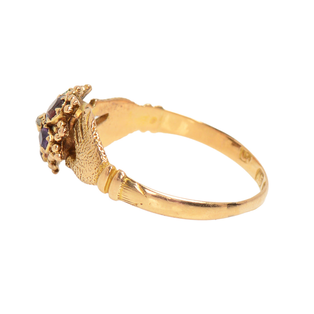 
                      
                        Georgian English Fede Hands Acrostic Regard Ring
                      
                    