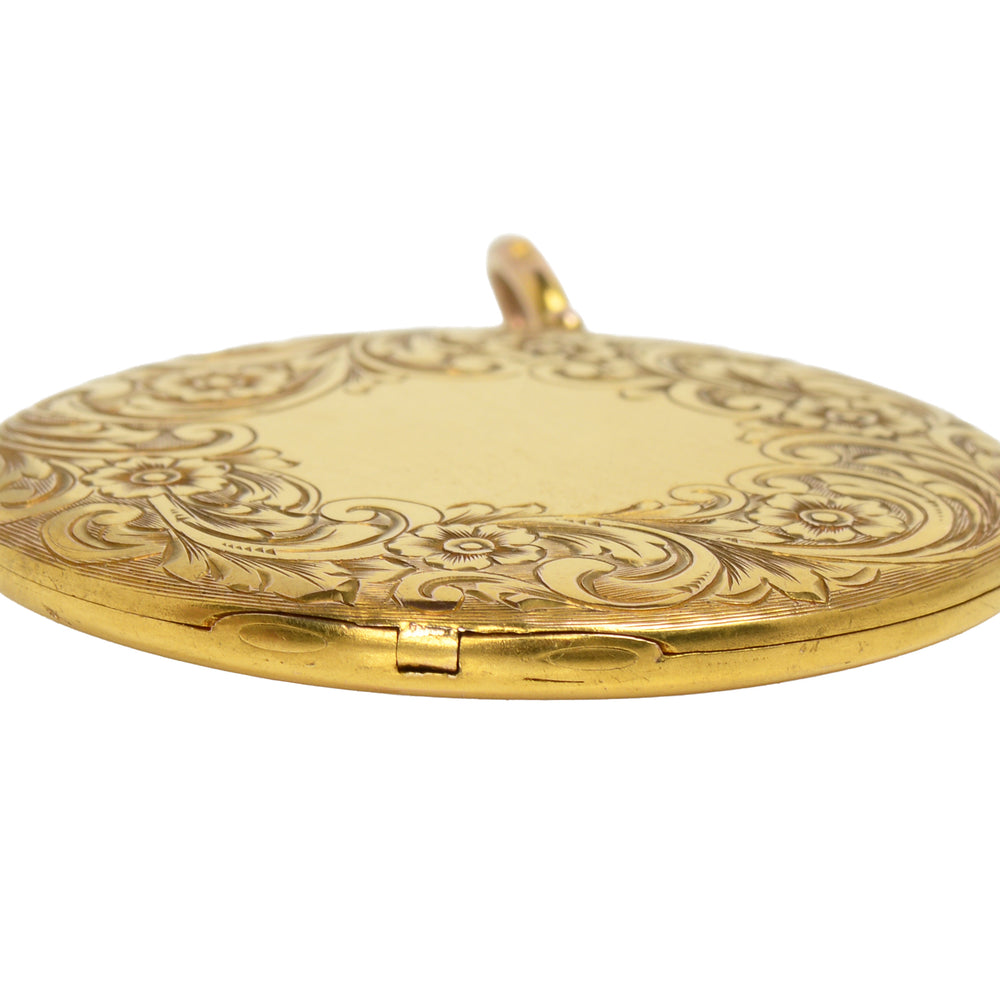 
                      
                        Lumious Victorian Forget Me Not Floral Gold Locket
                      
                    